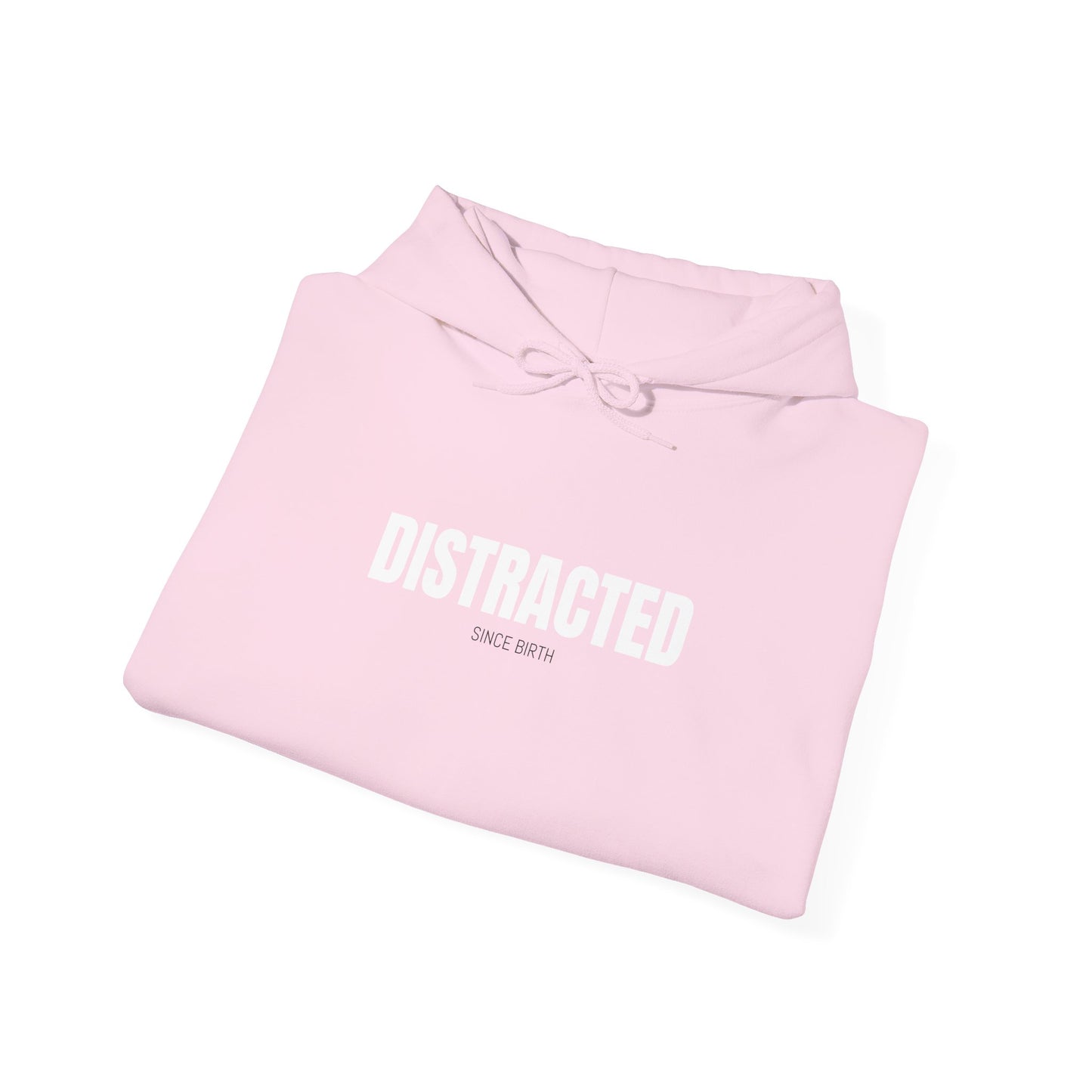 Distracted Cozy Hoodie in Light Pink - Fabric detail showing soft fleece texture of sensory-friendly apparel