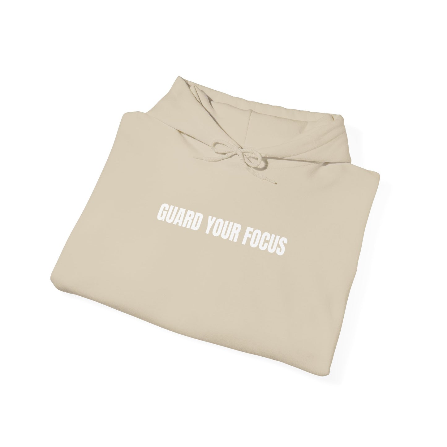Guard Your Focus Cozy Hoodie in Sand - Fabric detail showing soft fleece texture of sensory-friendly apparel