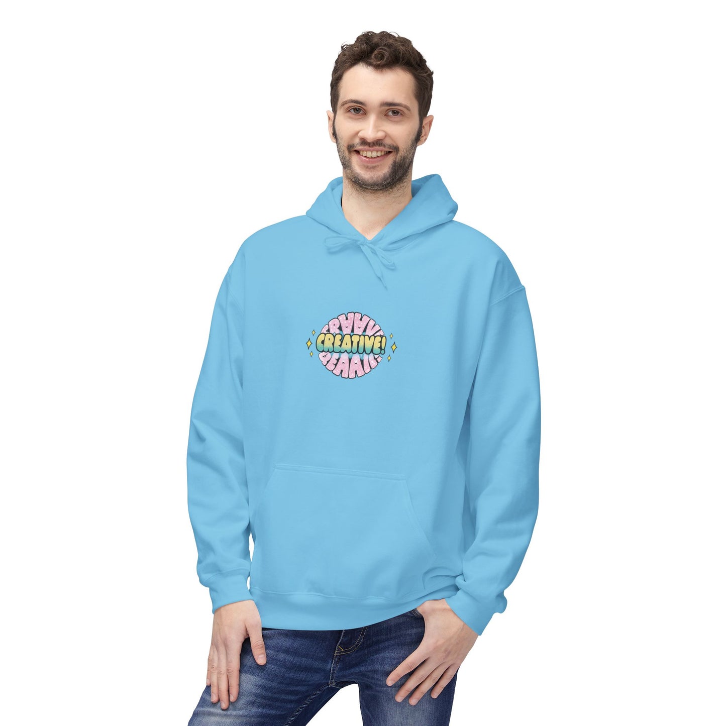 Creative Soft Fleece Hoodie - Lifestyle image featuring comfortable neurodiversity awareness apparel