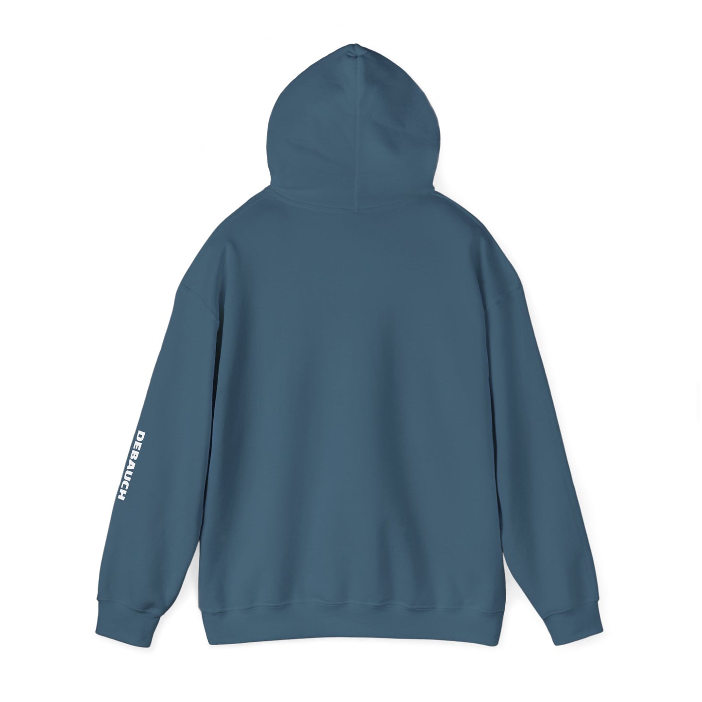 Distracted Cozy Hoodie in Indigo Blue - Close-up detail of comfortable sensory-friendly hoodie