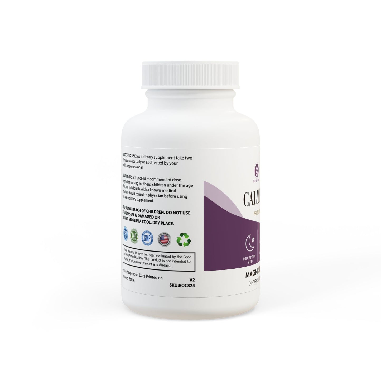Dietary-supplement-magnesium-glycinate-60-capsules-premium-supplements-side-view