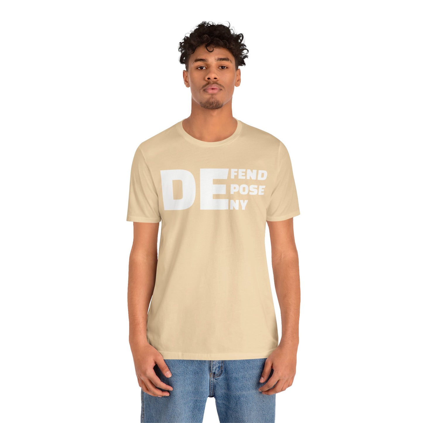 Defend, Depose, Deny TShirt Natural/Heather by Debauch