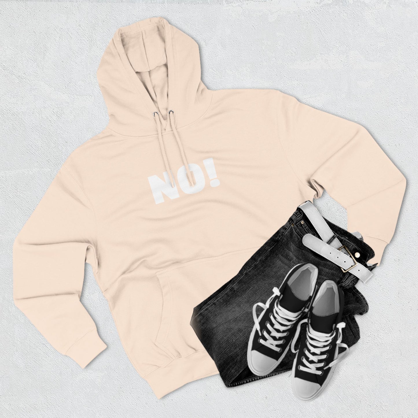 NO! Hoodie Pale Pink Classic By Debauch