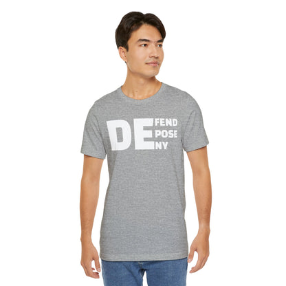 Defend, Depose, Deny TShirt Natural/Heather by Debauch