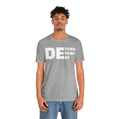 Defend, Depose, Deny TShirt Natural/Heather by Debauch