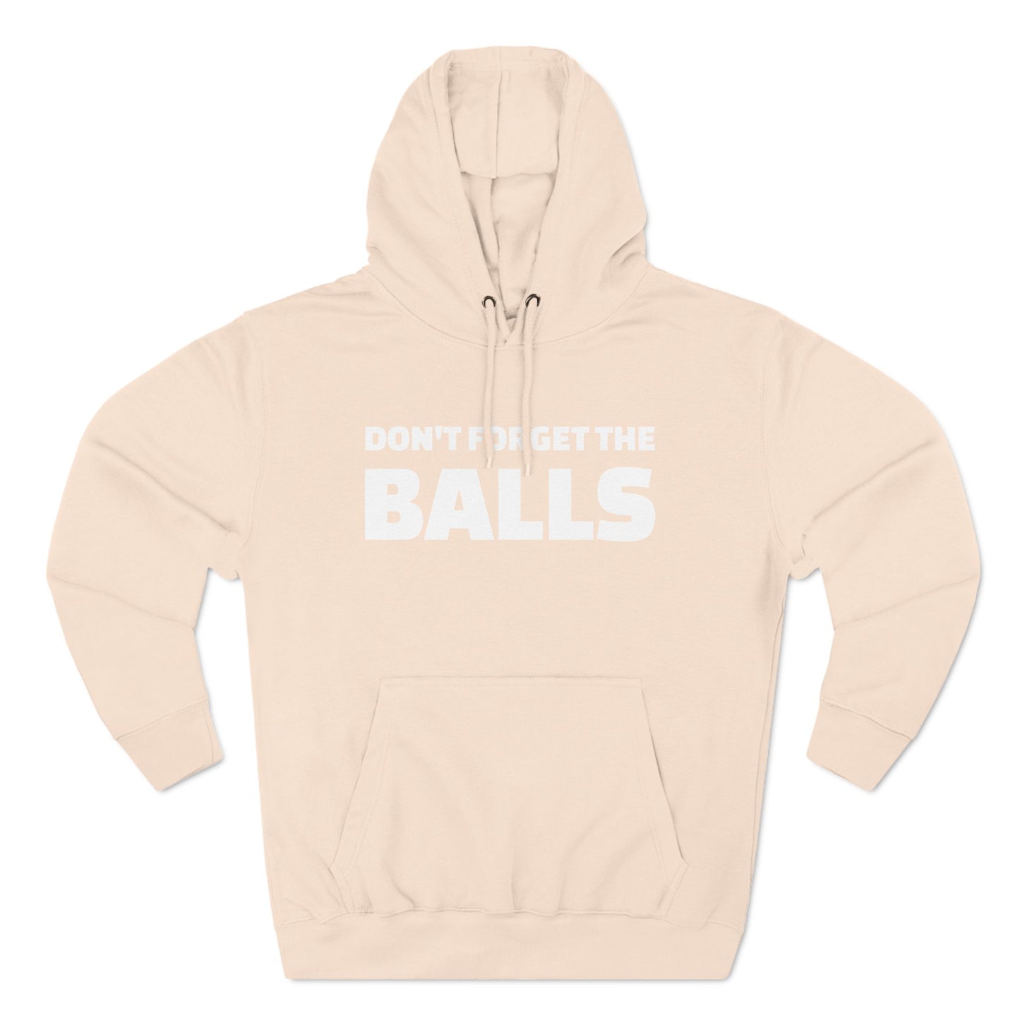 Don't Forget The Balls Hoodie Pale Pink Classic By Debauch