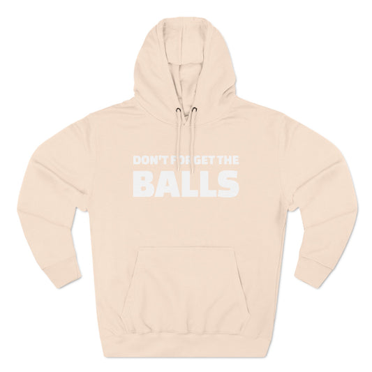 Don't Forget The Balls Hoodie Pale Pink Classic By Debauch