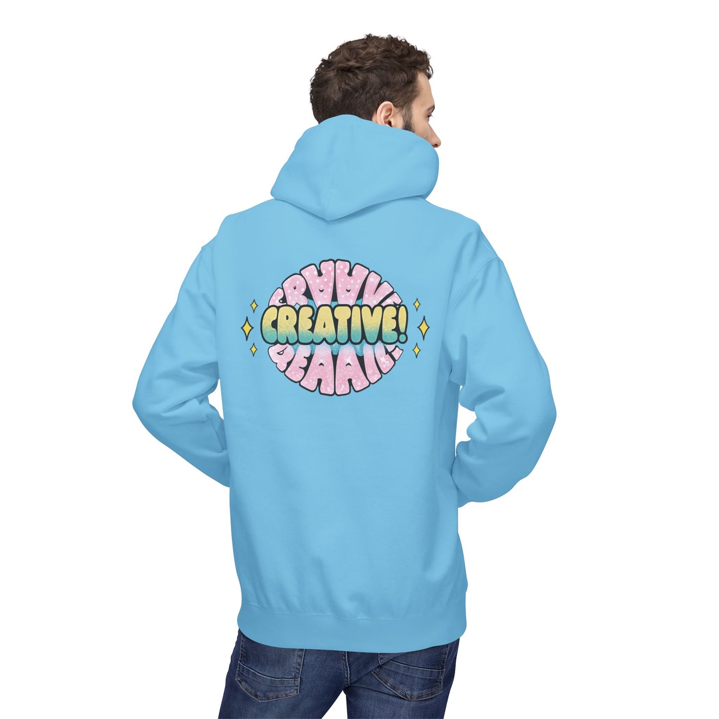 Creative Soft Fleece Hoodie - Close-up detail of soft fleece fabric