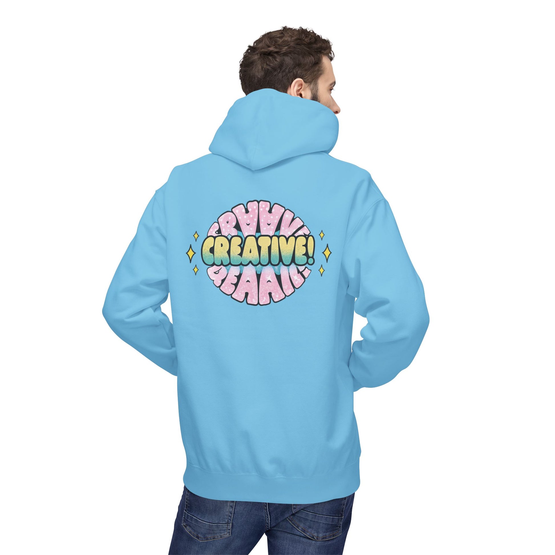 Creative Soft Fleece Hoodie - Close-up detail of soft fleece fabric