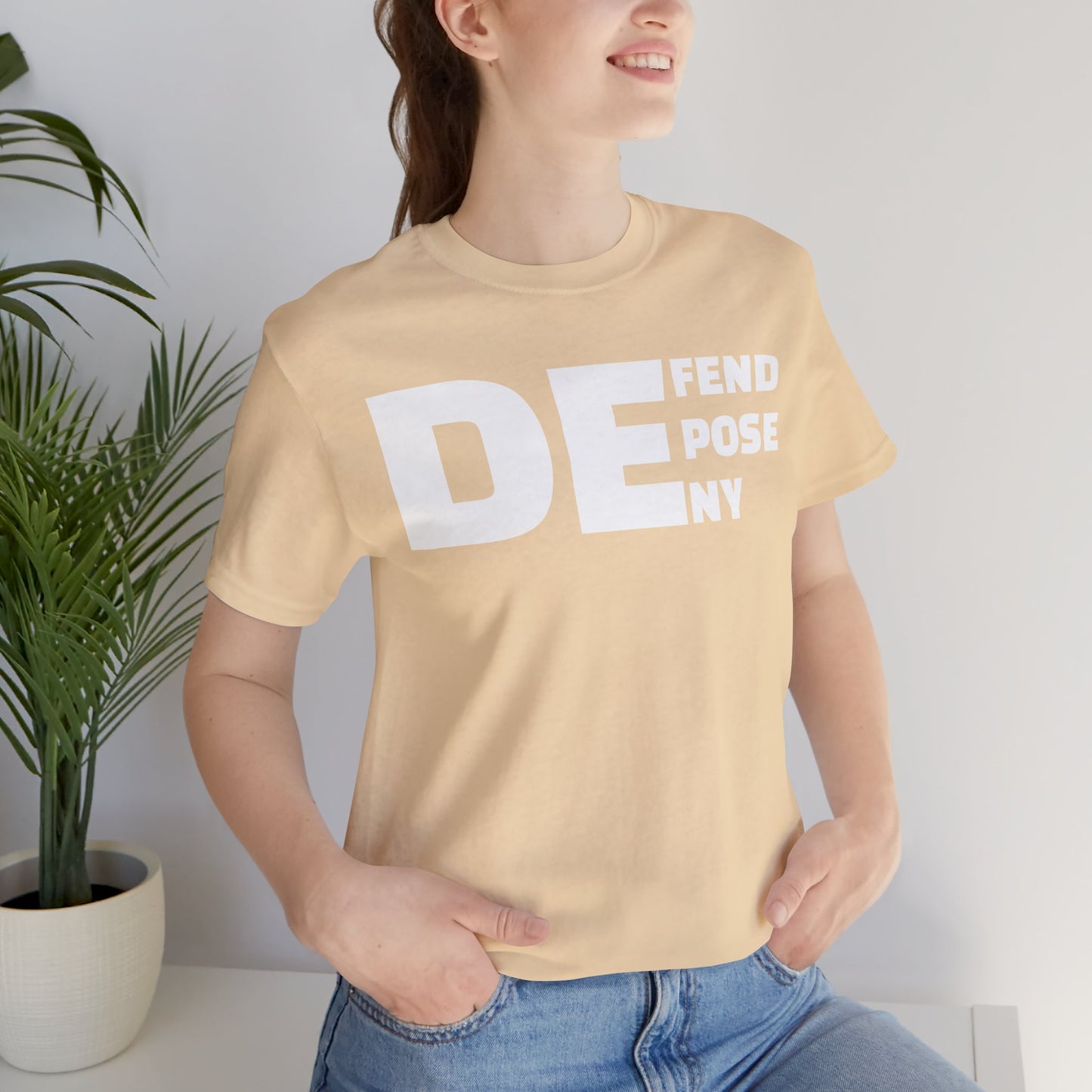 Defend, Depose, Deny TShirt Natural/Heather by Debauch