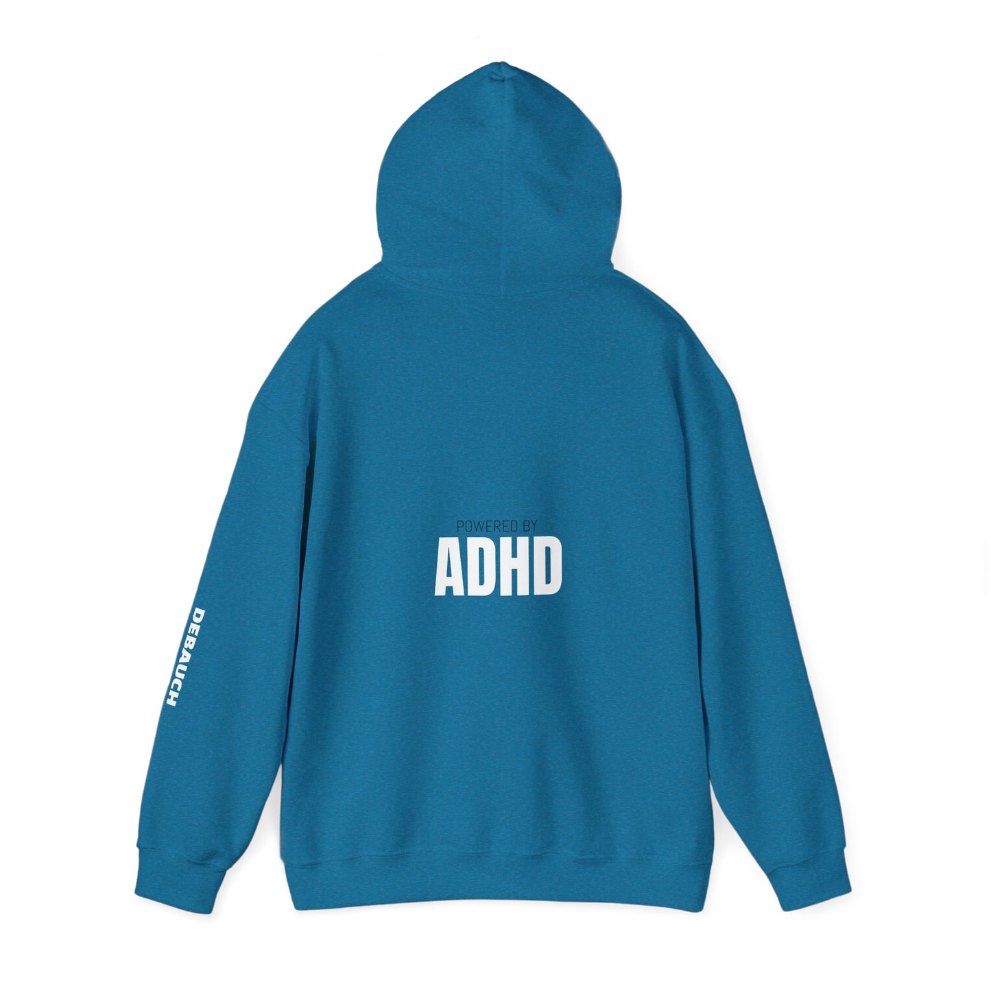 Distracted Cozy Hoodie in Light Pink - View of hood and drawstrings on sensory-friendly apparel