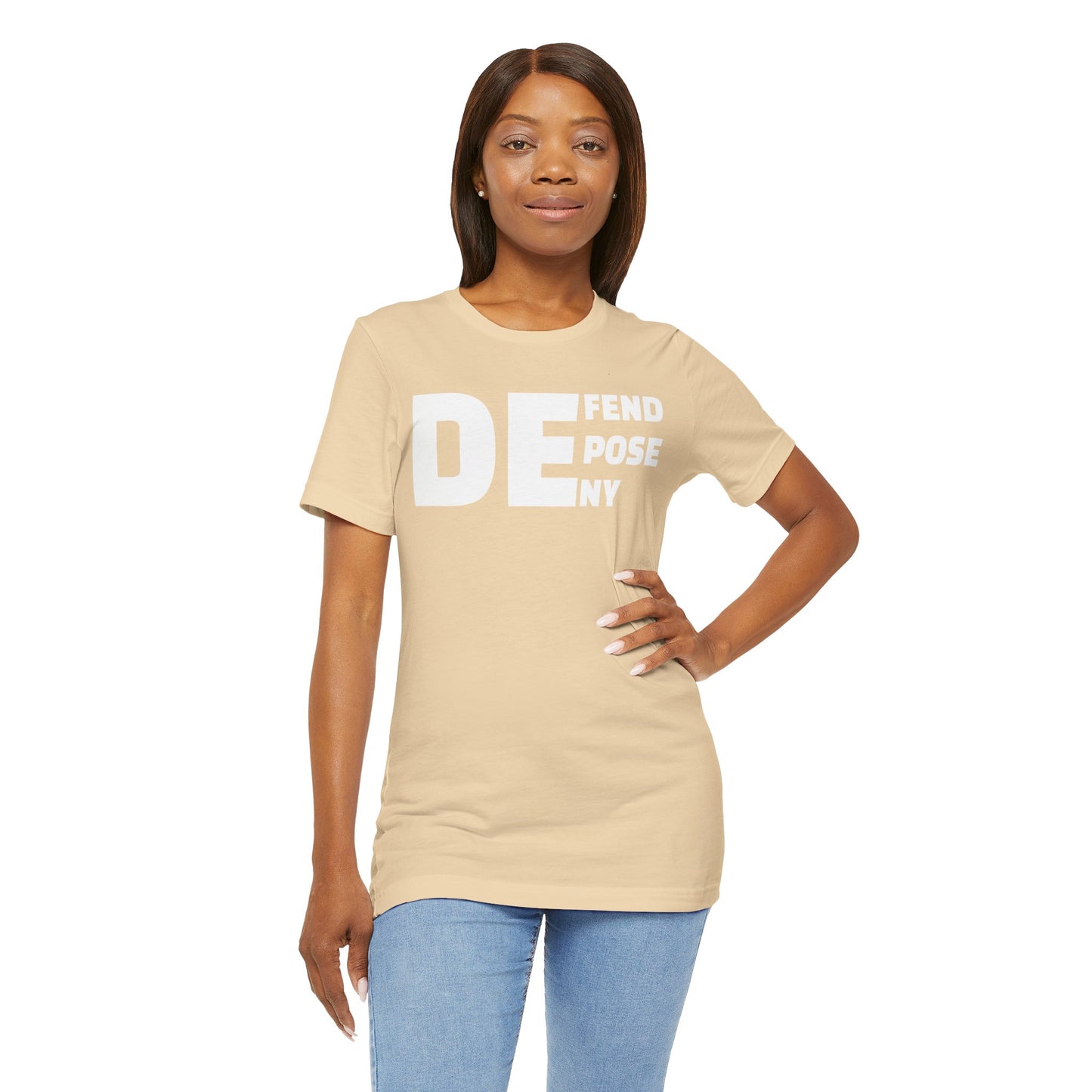 Defend, Depose, Deny TShirt Natural/Heather by Debauch