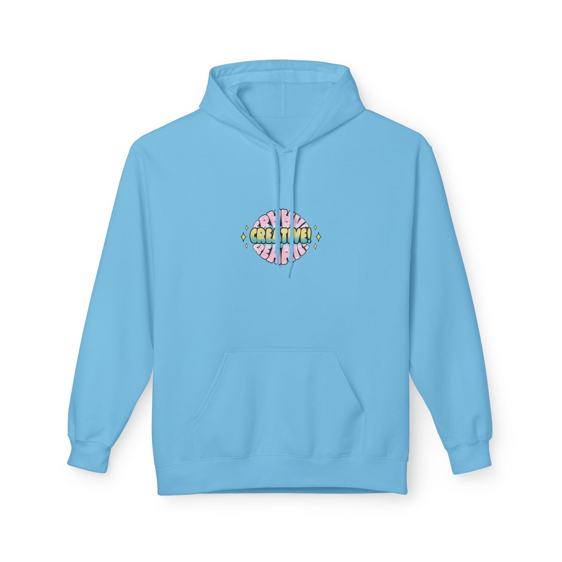 Creative Soft Fleece Hoodie - Front view of comfortable unisex apparel for neurodiversity awareness