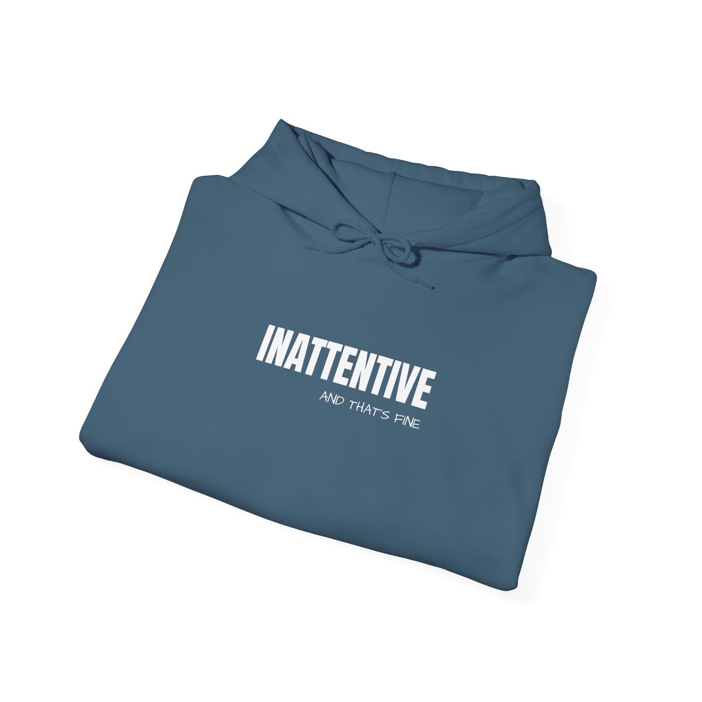 Inattentive Cozy Hoodie in Indigo Blue - Fabric detail showing soft fleece texture of sensory-friendly apparel