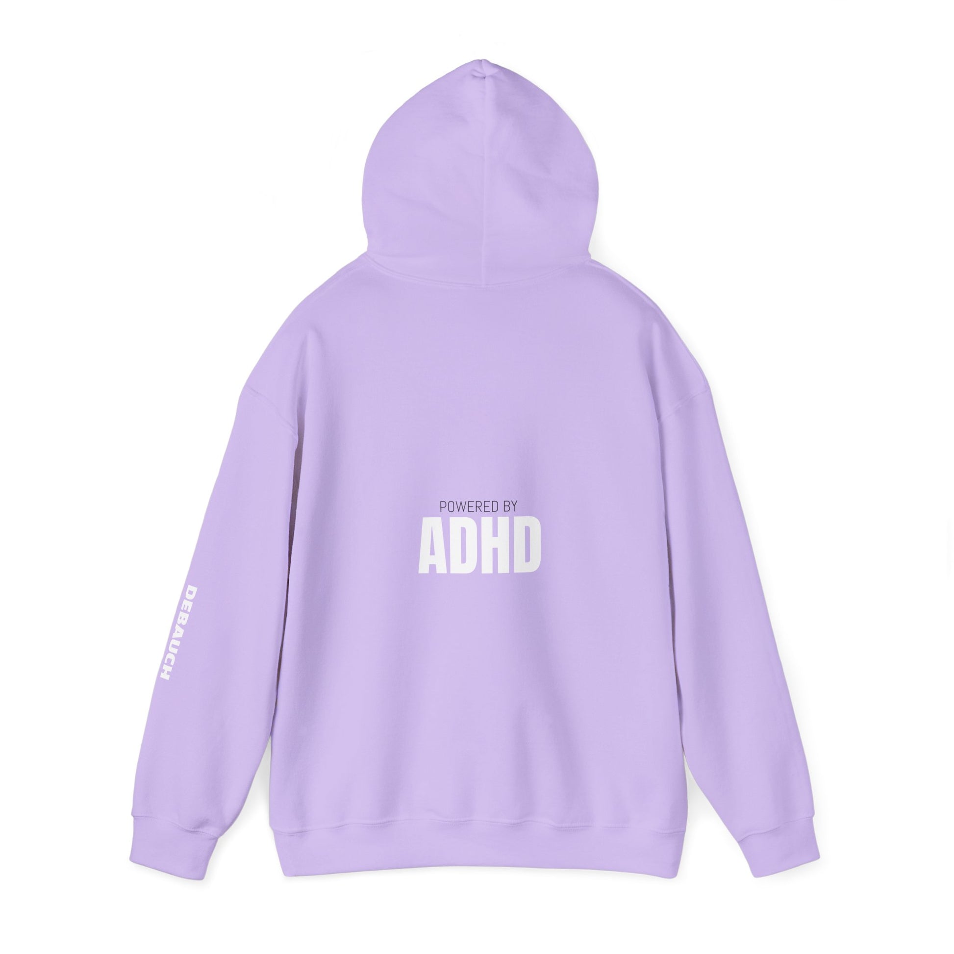 Distracted Cozy Hoodie in Safety Pink/Orchid Purple - Fabric detail showing soft fleece texture of sensory-friendly apparel