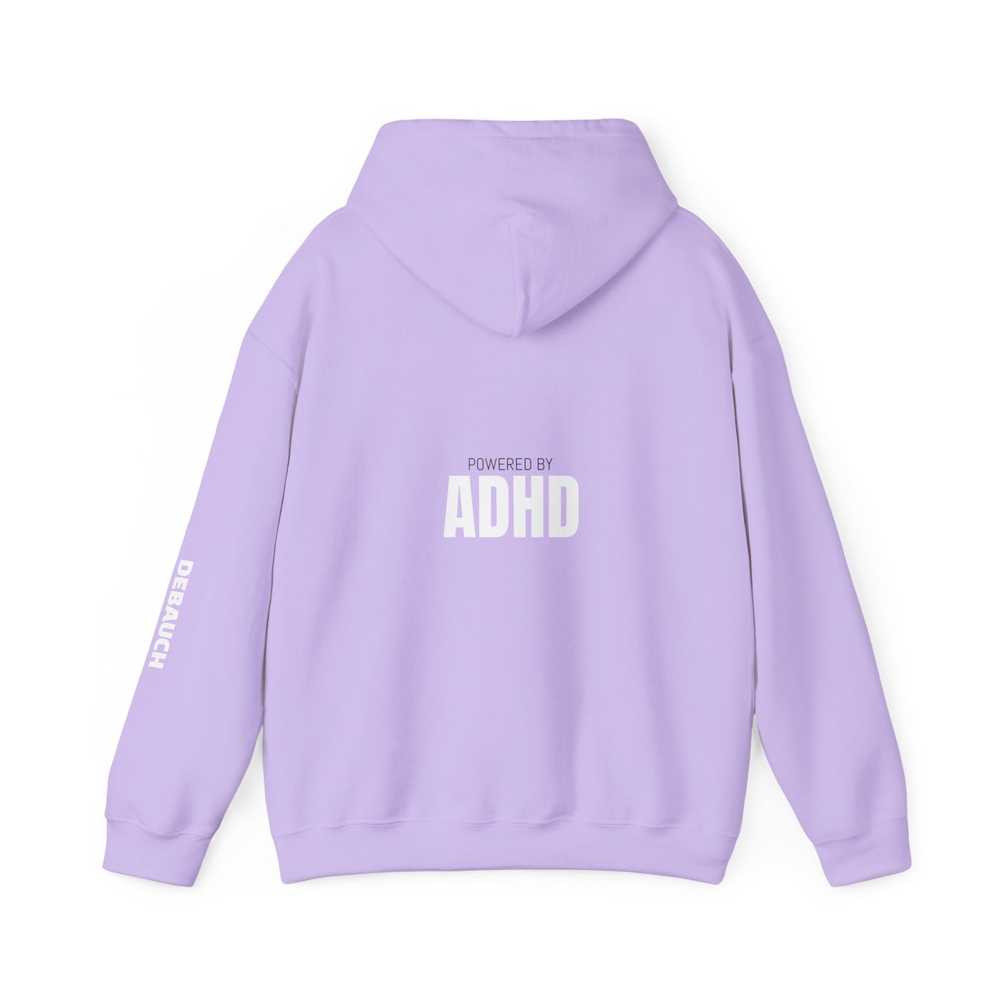 Distracted Cozy Hoodie in Safety Pink/Orchid Purple - Close-up detail of comfortable sensory-friendly hoodie