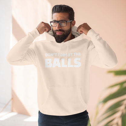 Don't Forget The Balls Hoodie Pale Pink Classic By Debauch