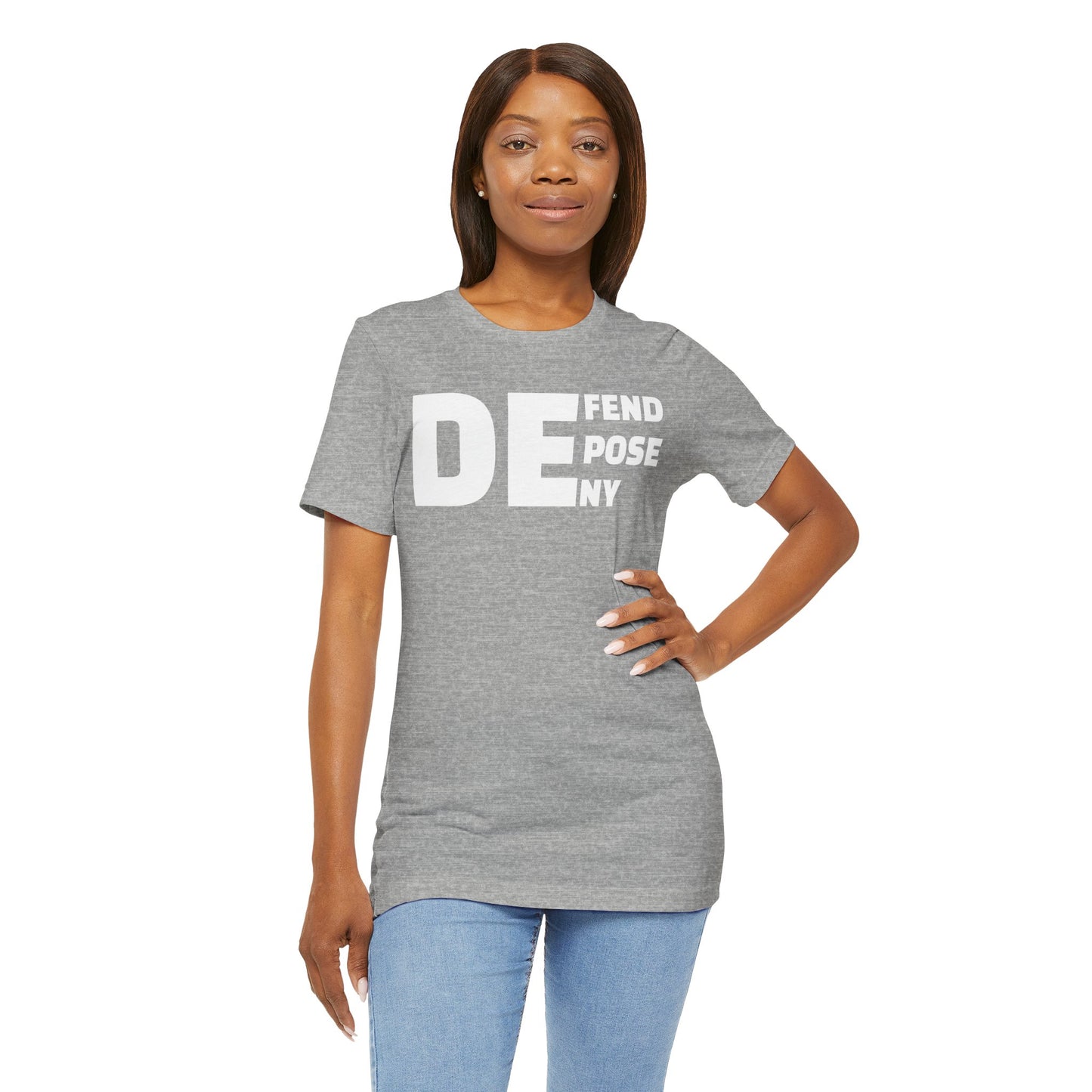 Defend, Depose, Deny TShirt Natural/Heather by Debauch